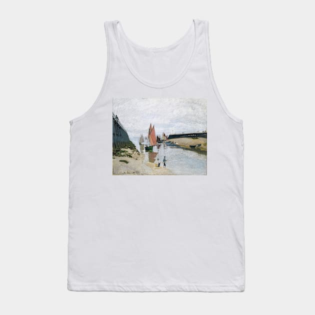 Entree du port de Trouville by Claude Monet Tank Top by Classic Art Stall